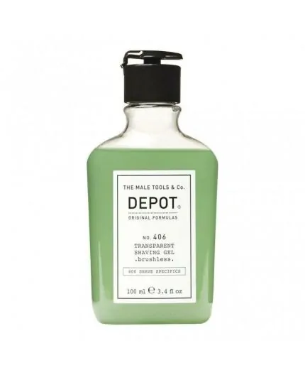 Depot No.406 Transparent Shaving Gel Brushless 100ml - gel da barba senza pennello