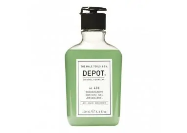 Depot No.406 Transparent Shaving Gel Brushless 100ml - gel da barba senza pennello