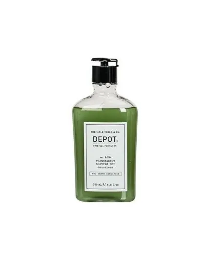 Depot No.406 Transparent Shaving Gel Brushless 200ml - gel da barba senza pennello Depot No.406 Transparent Shaving Gel Brushless 200ml - gel da barba senza pennello