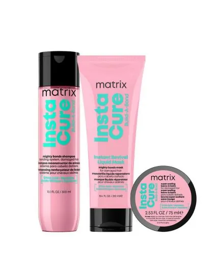 Matrix Haircare Instacure Build A Bond Shampoo 300ml Mask 250ml Leave-In Balm 75ml Matrix Haircare Instacure Build A Bond Shampoo 300ml Mask 250ml Leave-In Balm 75ml