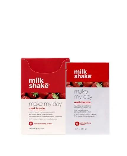 Milk Shake Make My Day Mask Booster Strawberry 6x3ml - siero idratante capelli trattati