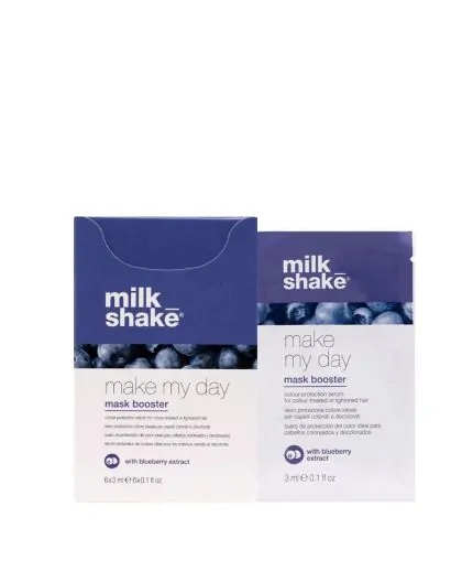Milk Shake Make My Day Mask Booster Blueberry 6x3ml - siero idratante rinforzante