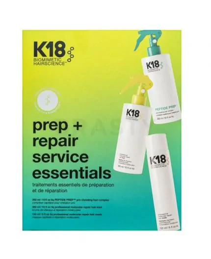 K18 Prep+ Repair Service Essentials Set per rigenerazione, nutrizione e protezione capelli