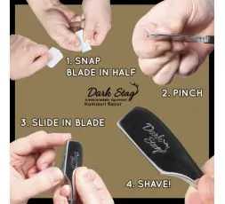 Rasoio da Barbiere Kamisori Razor Black Edition | Dark Stag Rasoio da Barbiere Kamisori Razor Black Edition – Dark Stag