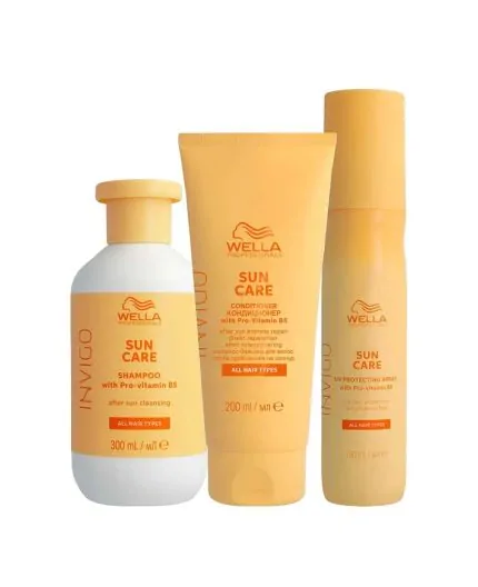 Wella Invigo Sun Kit Solare Capelli Shampoo 300ml + Conditioner 200ml + UV Protection Spray 150ml Wella Invigo Sun Kit Solare Capelli Shampoo 300ml + Conditioner 200ml + UV Protection Spray 150ml