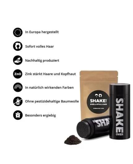 Shake Over Fibre Capillari Istantanee | Effetto Capelli Più Folti Naturale Shake Over Fibre Capillari Istantanee | Effetto Capelli Più Folti Naturale